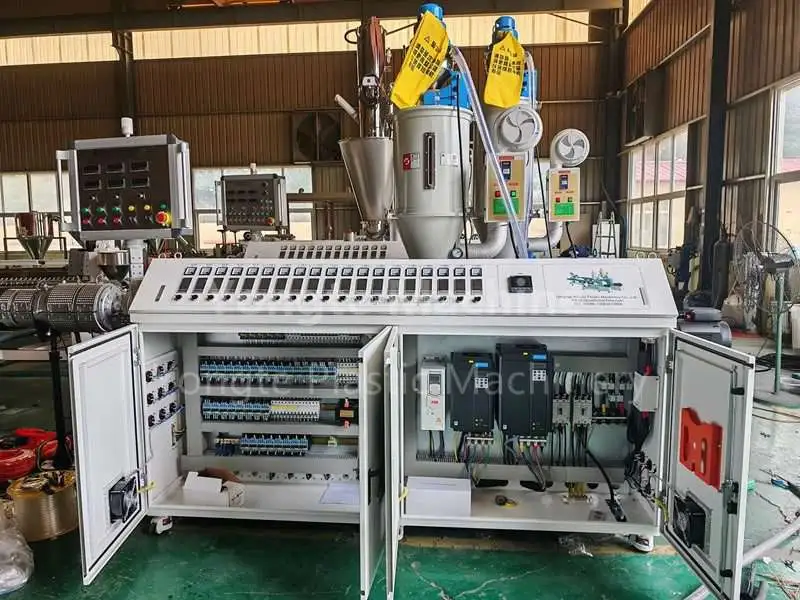 electric control of plastic lumber panel making machine